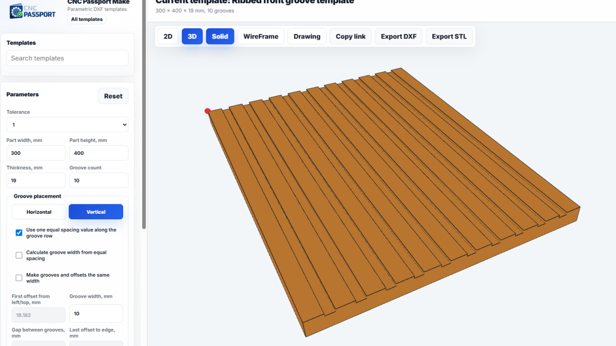 Parametric DXF Templates for Manufacturing: How CNC Passport Make Speeds Up Part Preparation